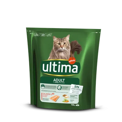Ultima Adult, Somon, hrană uscată pisici, 750g