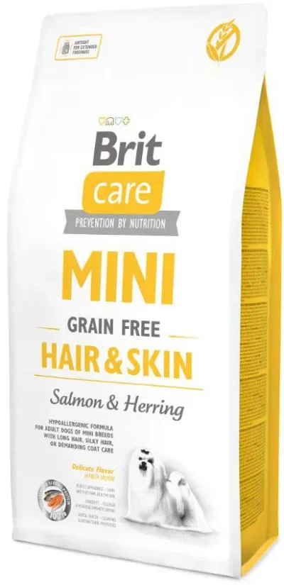 Brit Care Mini Grain Free Hair&Skin Somon și Hering 400 g