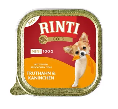 Rinti Gold Mini Hrană umedă pentru câini, cu curcan și iepure, 100g