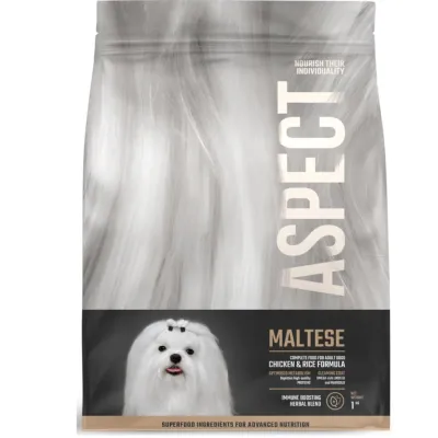 Aspect Maltese, hrană completă pentru câini adulți, Pui și Orez 1kg