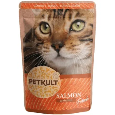 Petkult Plic pentru pisici, cu Somon 100g