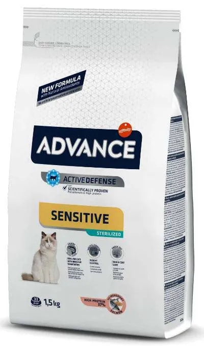 Affinity Advance Sterilized Sensitive - Hrană pentru pisici, Somon și orz 3 kg