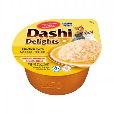 Churu Dashi Delights, Hrană Umedă Pisică Adult, Pui și Brânză, 70g