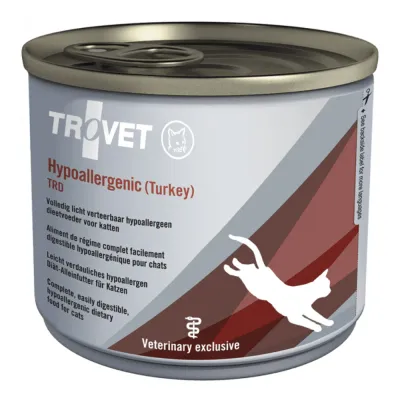 Trovet Hypoallergenic, Dietă Veterinară Umedă Pisică Adult, Curcan, 200g