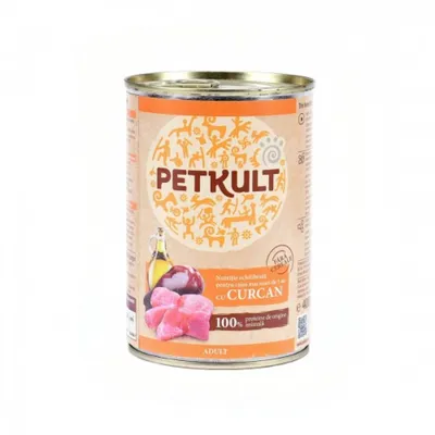 Petkult Conservă pentru câini, Curcan 400 g