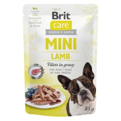Brit Care Dog Mini Plic, File de miel, în sos 85g