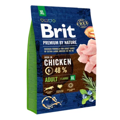 Brit Premium By Nature Adult Giant Breed, XL, Pui, hrană uscată câini, 3kg