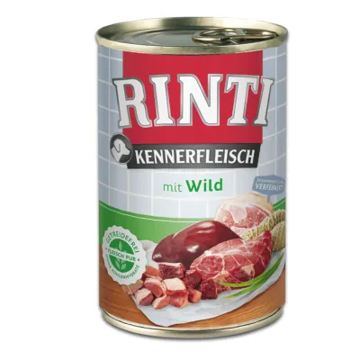 Rinti Hrană umedă pentru câini adulți, cu vânat, 400g